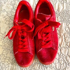 Red Puma sneakers